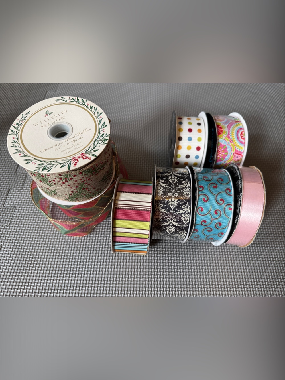 Decorative Ribbon Bundle - Pink, Blue, Multi holiday crafts